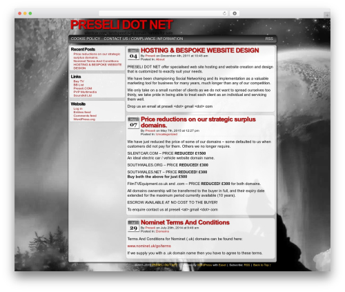 WordPress website theme Easel - preseli.net