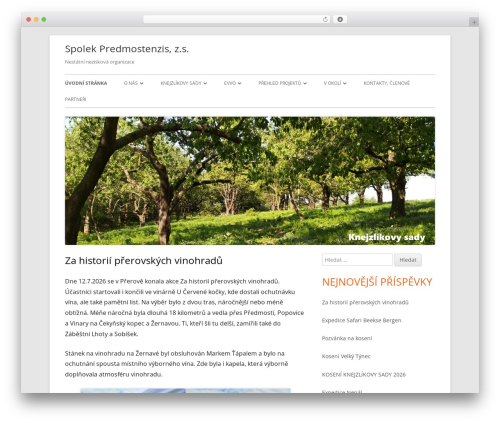 WordPress website theme Tiny Framework - predmost.cz