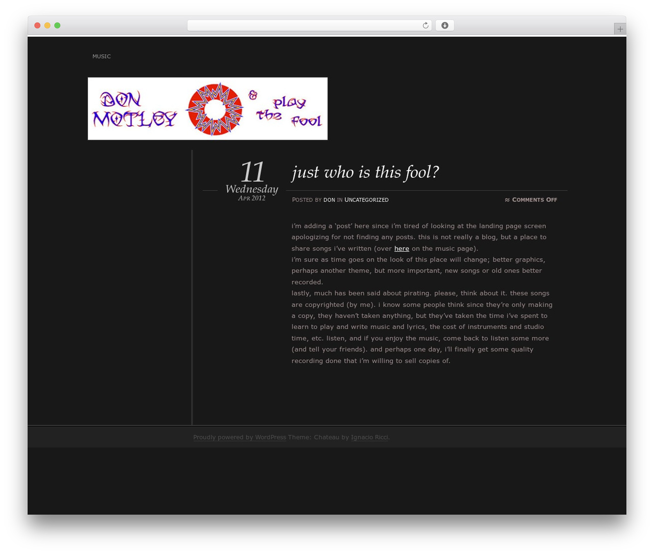 Chateau WordPress website theme - playthefool.net Chateau WordPress website theme - playthefool.net