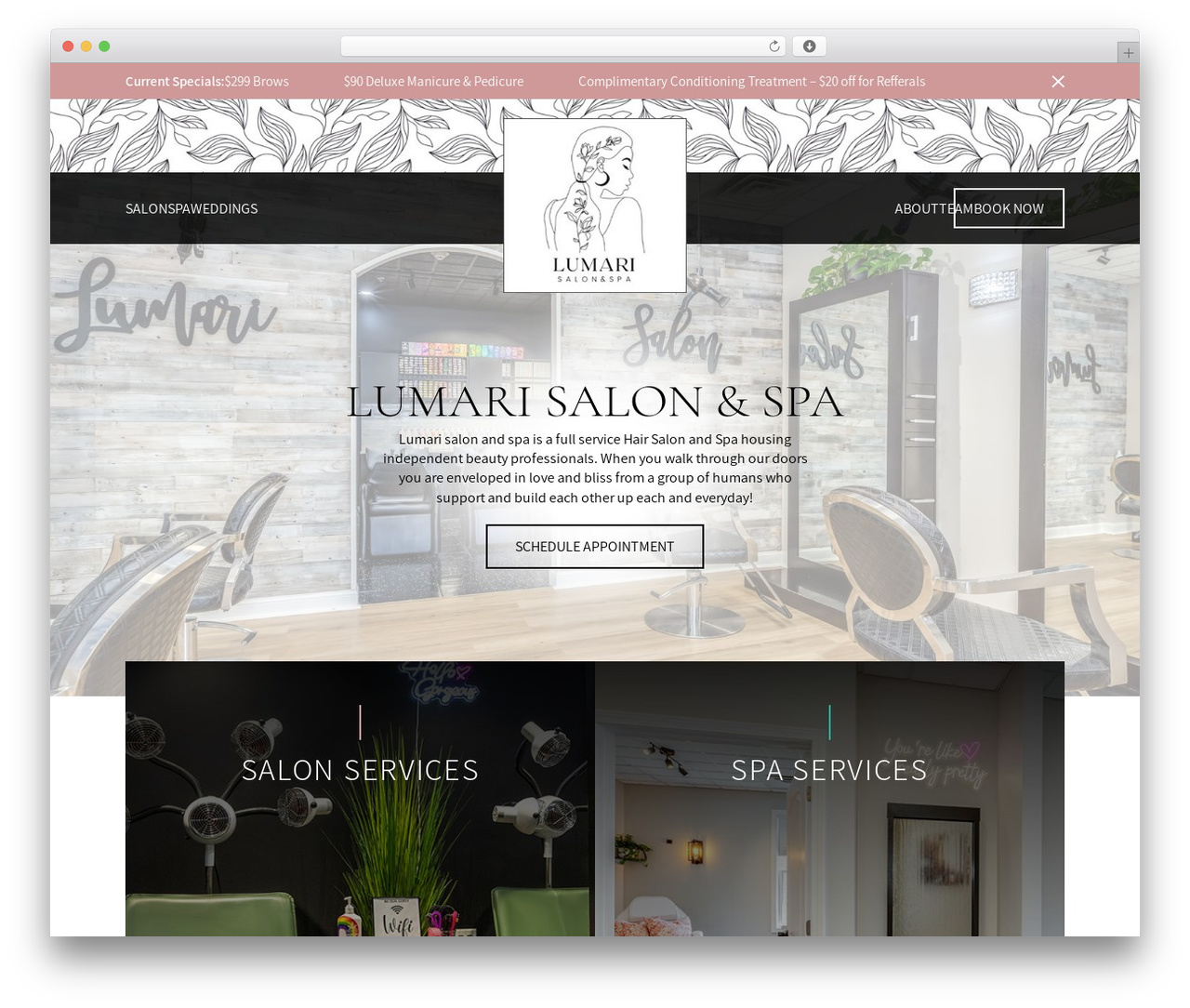Custom Theme by Aurora Tech theme WordPress - lumarisalon.com Custom Theme by Aurora Tech theme WordPress - lumarisalon.com