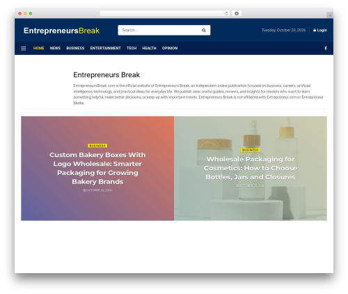 Theia sticky sidebar WordPress plugin - entrepreneursbreak.com