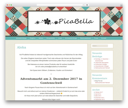 Patchwork WordPress website theme - picabella.ch