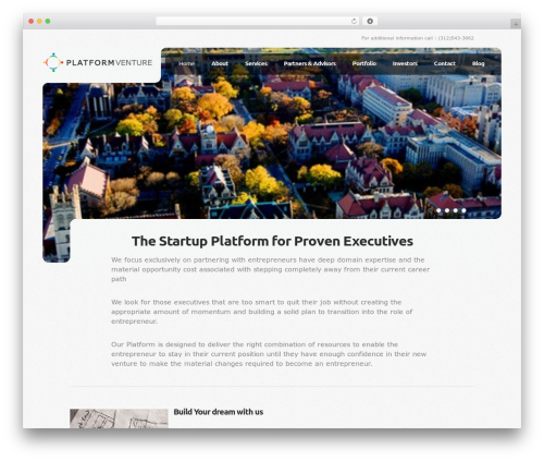 Prime WordPress theme design - platformventure.com