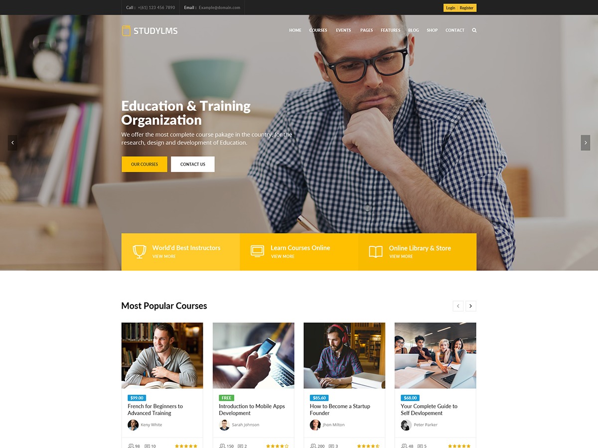 Studylms WP theme Studylms WP theme