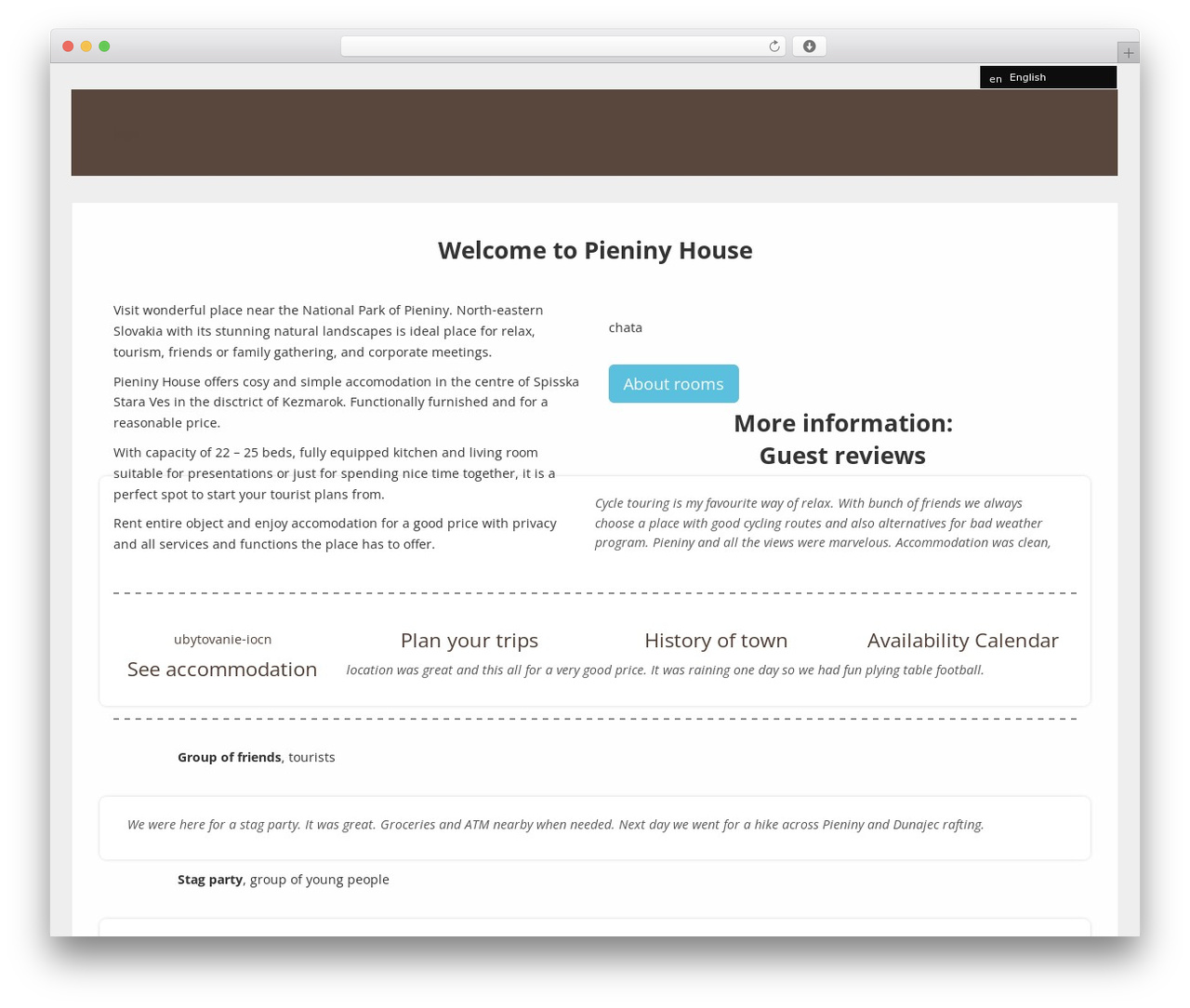 Vierra WordPress theme - pieninyhouse.com