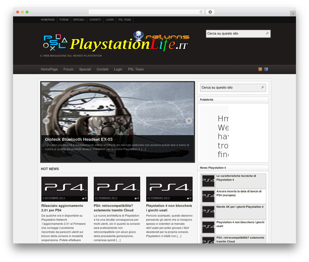 WordPress theme Arras - playstationlife.it