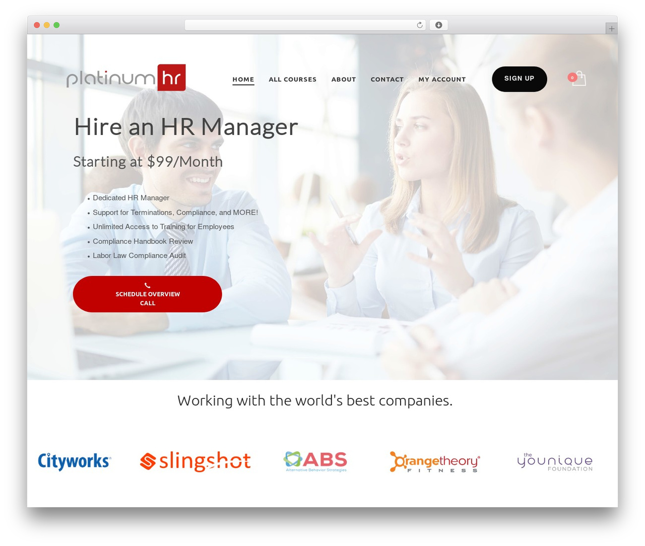 WordPress theme Kallyas - platinumhr.com