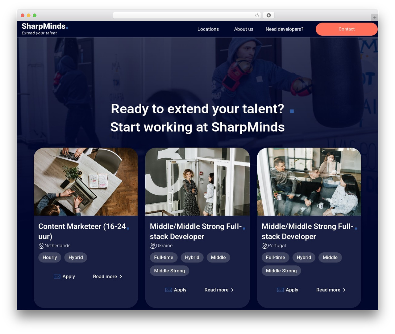 WordPress theme Marcom - workat.sharpminds.com