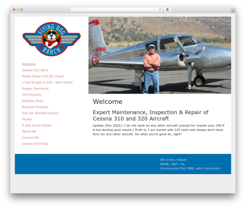 LeftSide WordPress theme - flyingdogranch.net