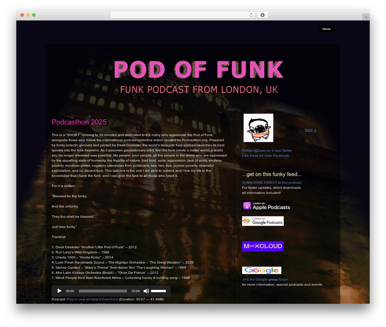 Modularity Lite newspaper WordPress theme - funkpod.co.uk/podcast