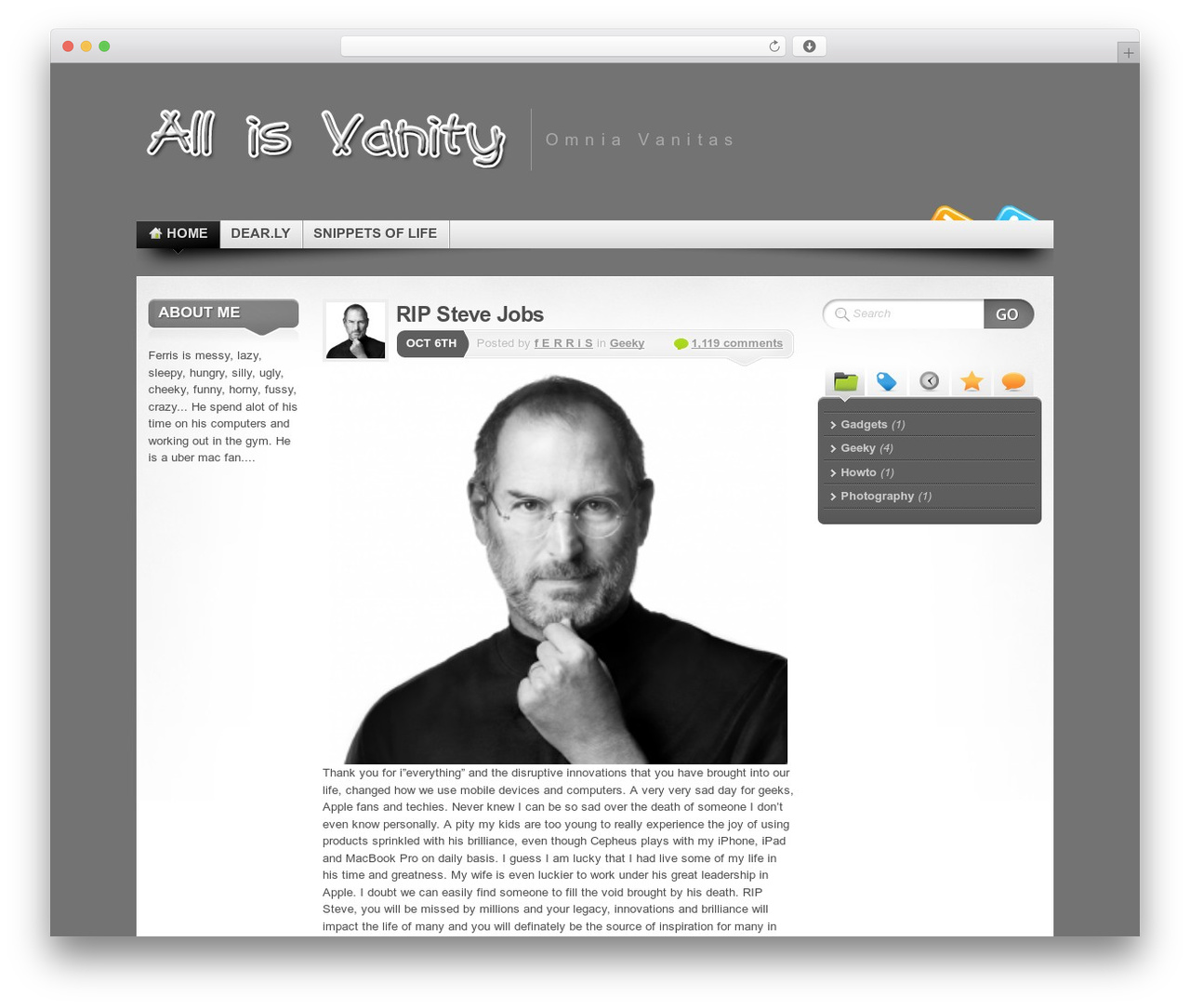 Mystique WordPress theme - ferris.sg Mystique WordPress theme - ferris.sg