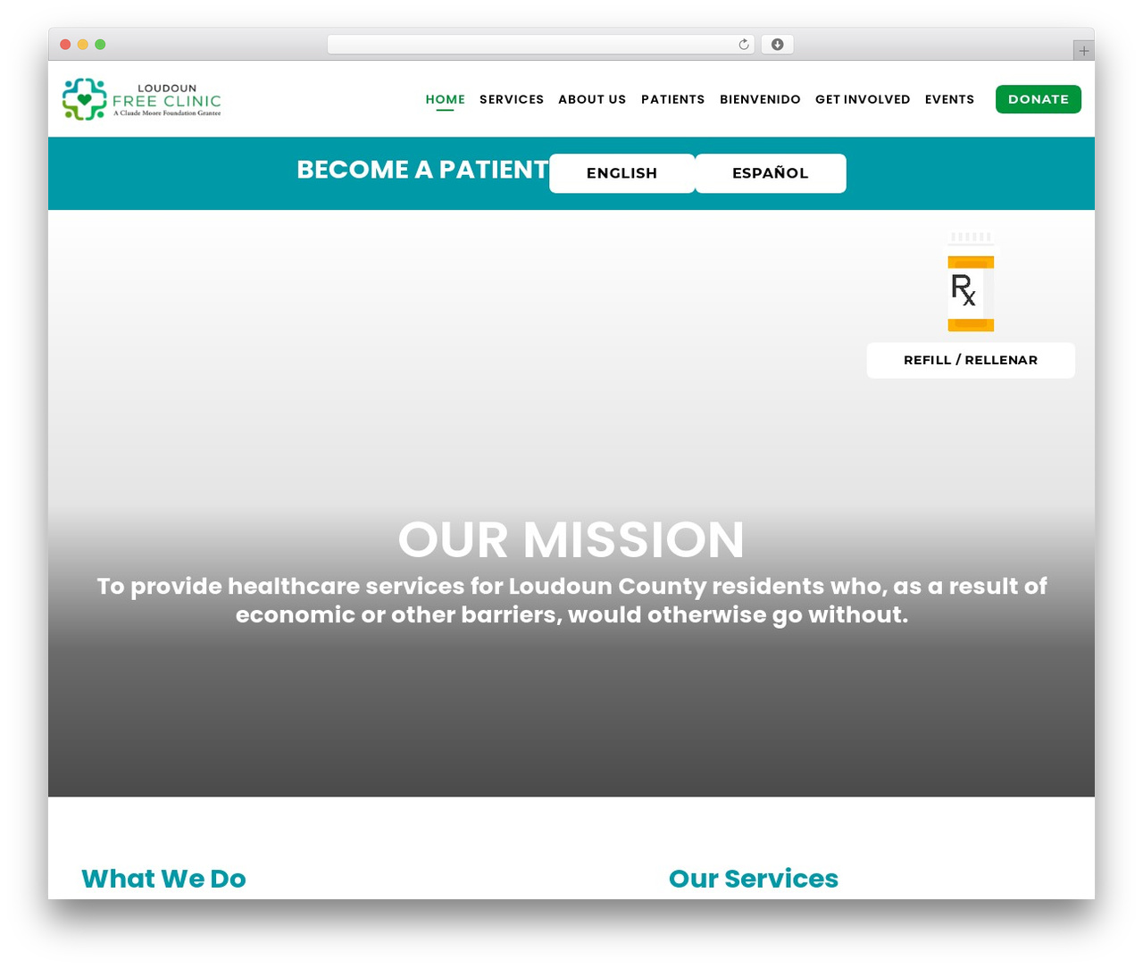 Threshold Media Framework WordPress theme - loudounfreeclinic.org