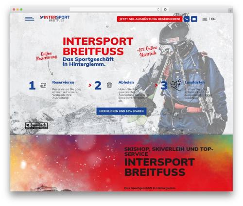 Canvas WordPress theme design - sport-breitfuss.at