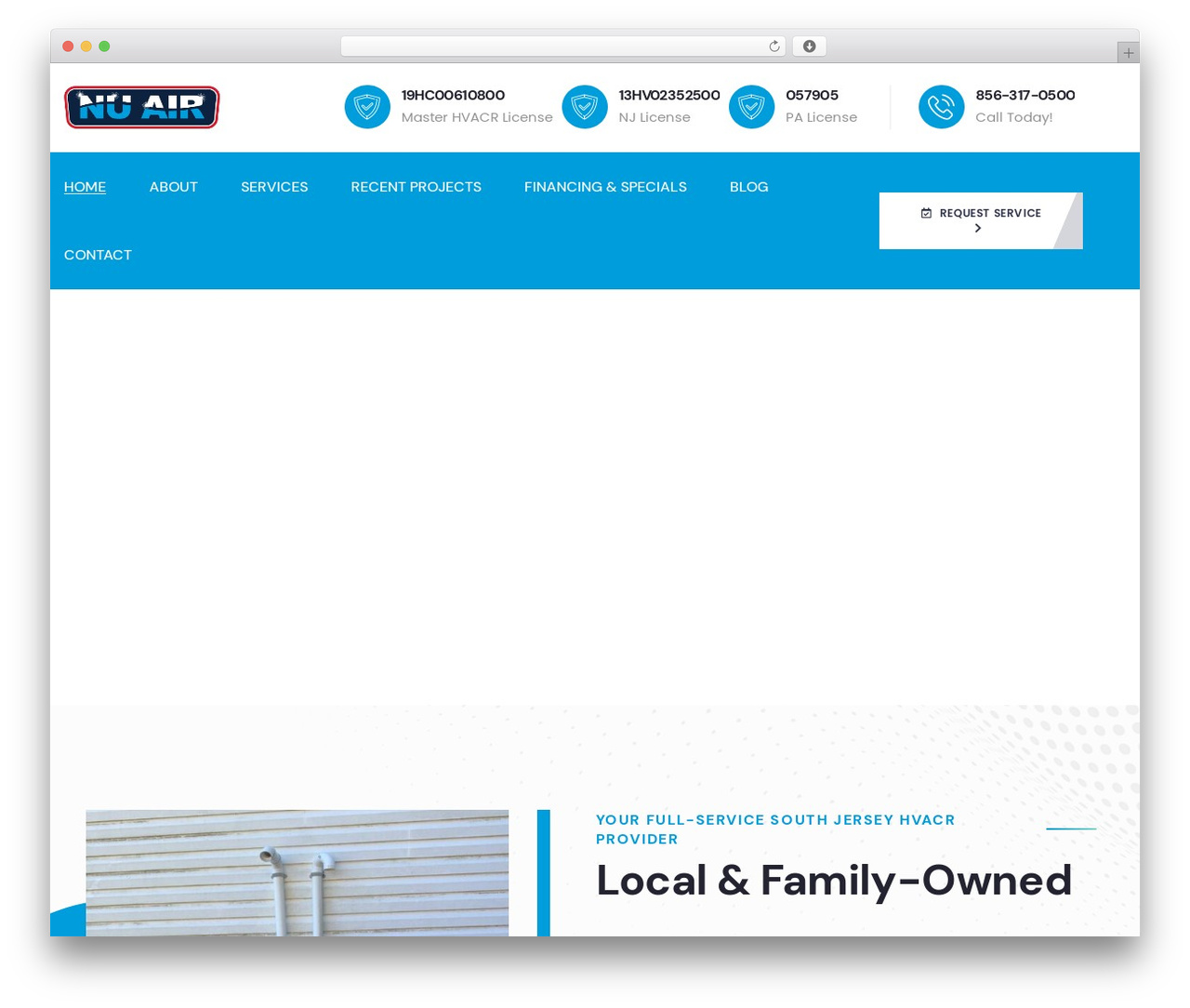 Cooltech WordPress theme - nuairhvac.com