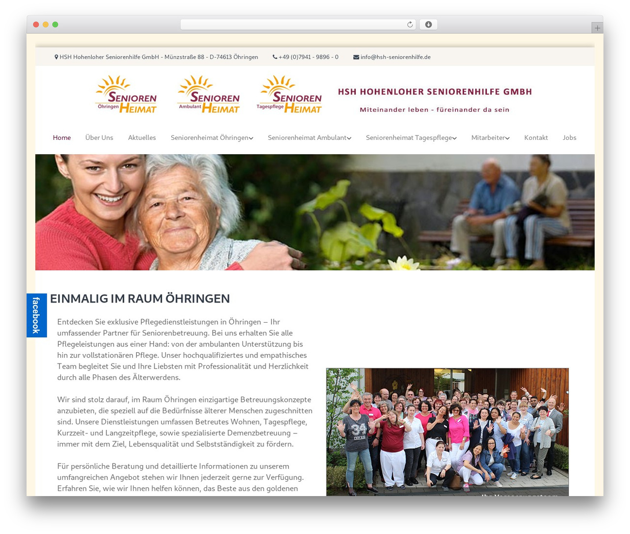 Flash Pro WordPress theme design - hsh-seniorenhilfe.de