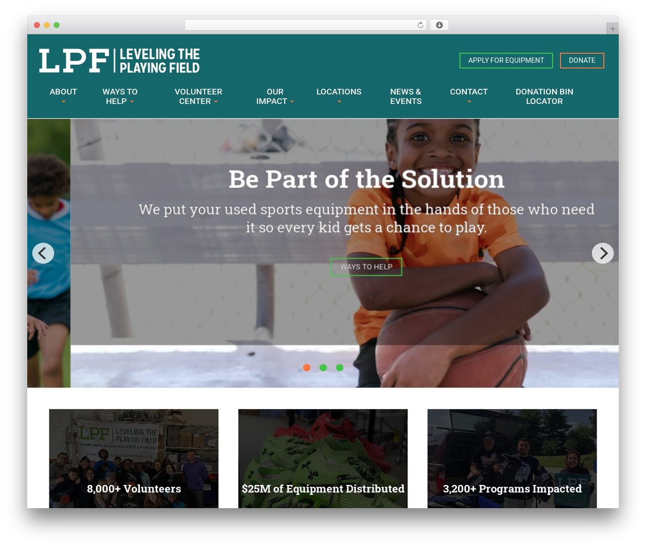 LPF WordPress theme - levelingtheplayingfield.org