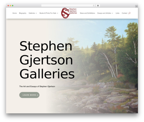 WordPress theme Divi - stephengjertsongalleries.com