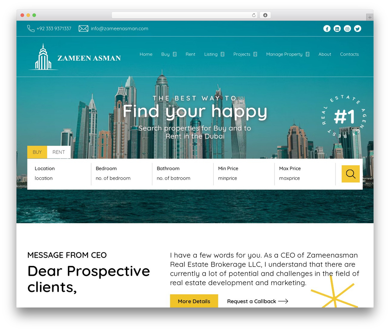 WordPress theme Key Master - zameenasman.com