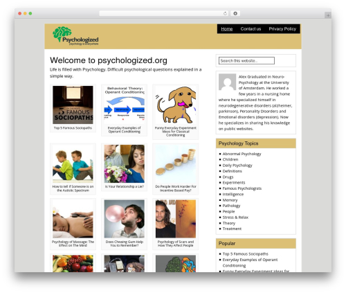 Catalyst top WordPress theme - psychologized.org