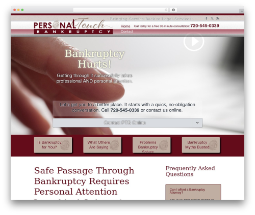 Divi WordPress theme - personaltouchbankruptcy.com