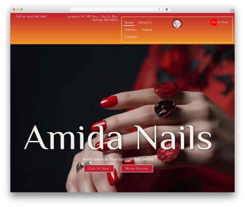 Mac menu WordPress plugin - amidanails.com