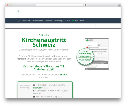 Medigroup theme WordPress - kirchenaustritt.ch