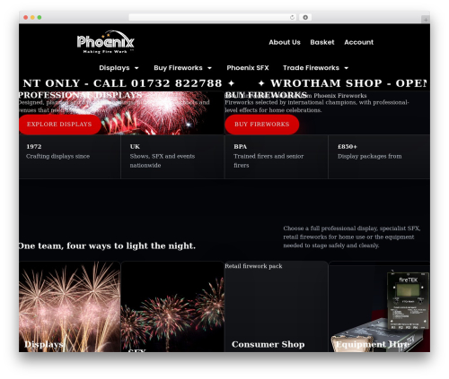 Phoenix Fireworks WordPress theme - phoenixfireworks.co.uk