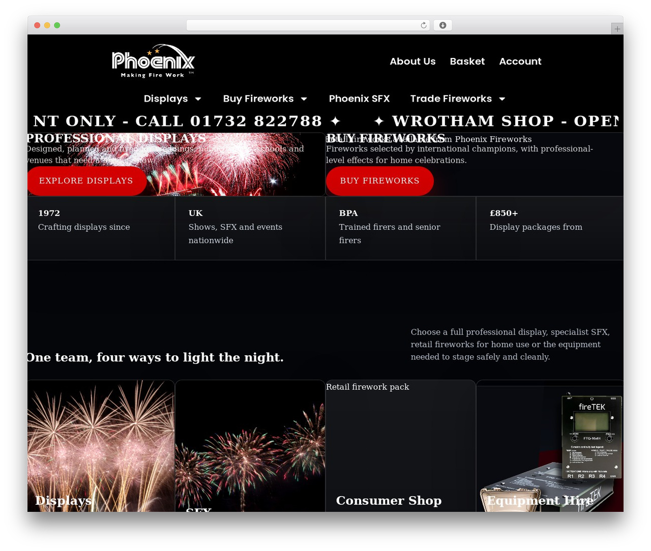 Phoenix Fireworks WordPress theme - phoenixfireworks.co.uk