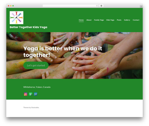 Stackable theme WordPress - bettertogetherkidsyoga.com