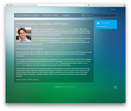 Subway WordPress website theme - pierresavignac.com