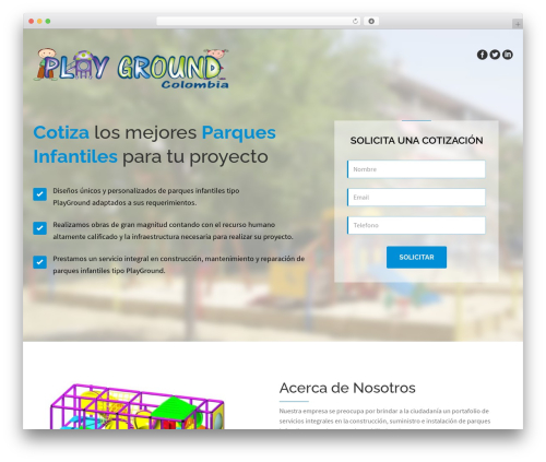 Template WordPress LandX (shared on wplocker.com) - playgroundcolombia.com