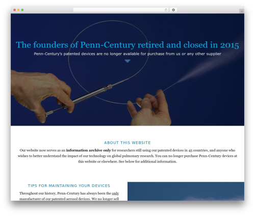 The Bootstrap WP theme - penncentury.com