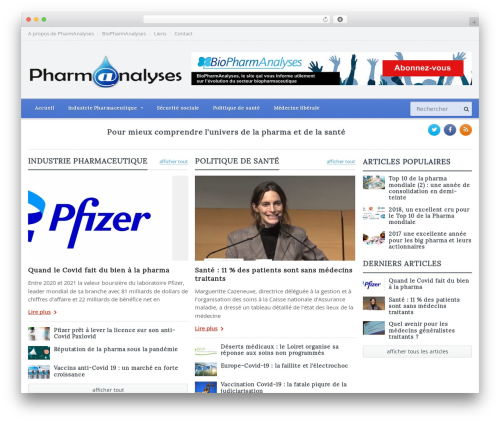 Theme WordPress Gadgetine Theme - pharmanalyses.fr