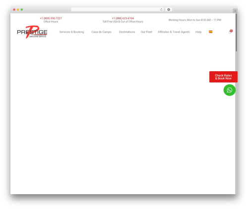 Transfers WordPress theme design - prestige-limousine-service.com