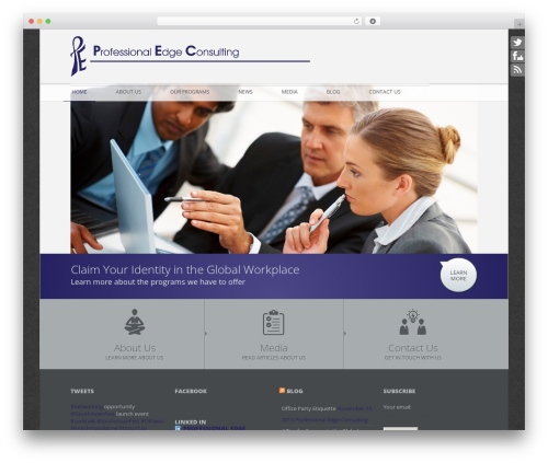 Social network tabs WordPress plugin - proedgeconsulting.ca