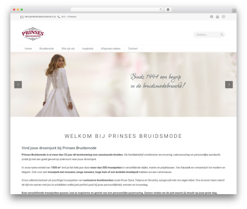 Portfolio designer WordPress plugin - prinsesbruidsmode.nl