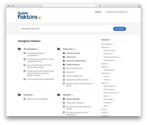 WordPress theme KnowHow - pomoc.superfaktura.sk