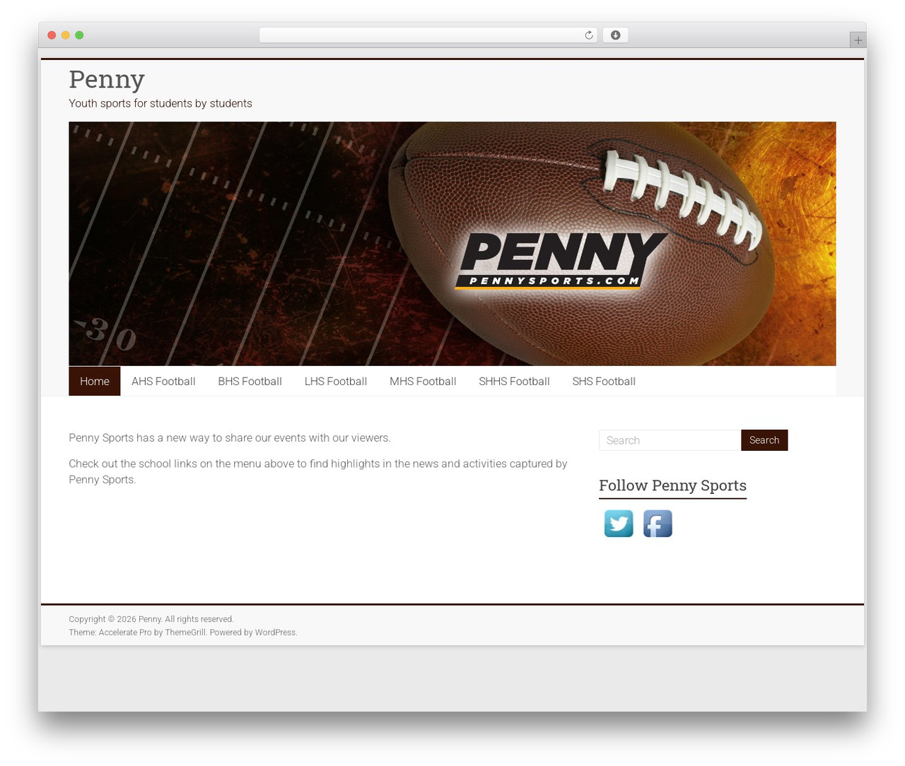WordPress website theme Accelerate Pro - pennysports.com WordPress website theme Accelerate Pro - pennysports.com