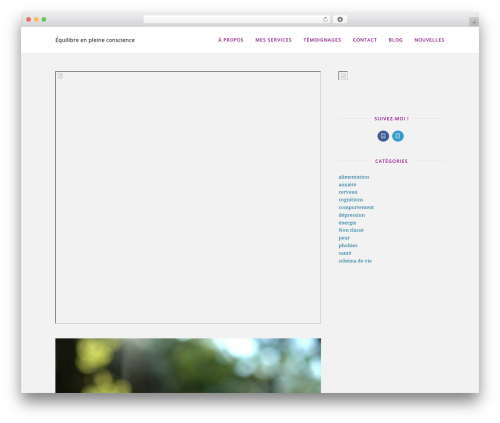 WordPress website theme Chic - equilibreenpleineconscience.ch
