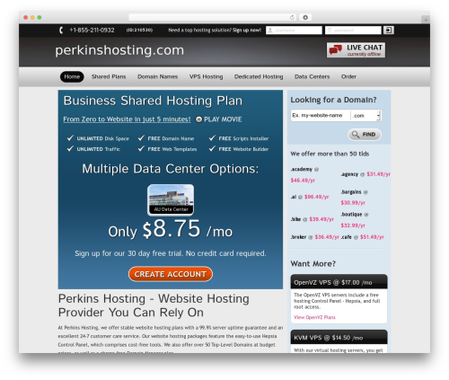 Resellerspanel WordPress plugin - perkinshosting.com