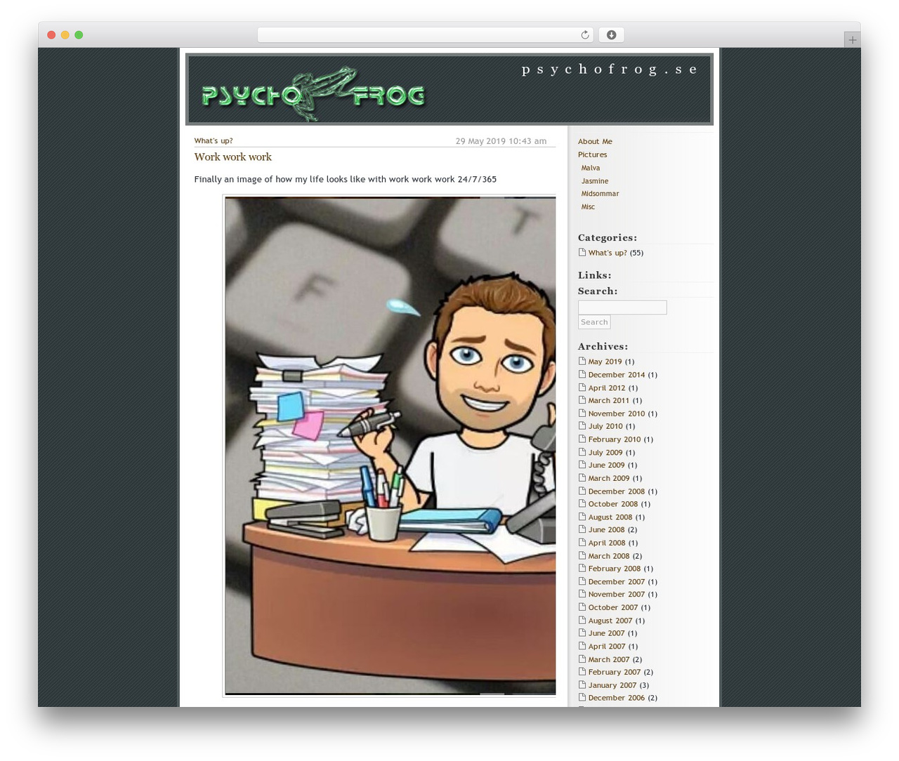 2cDarkGrey WordPress theme - psychofrog.se/wp