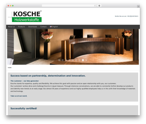 Best WordPress theme Gridtenberg - kosche.de