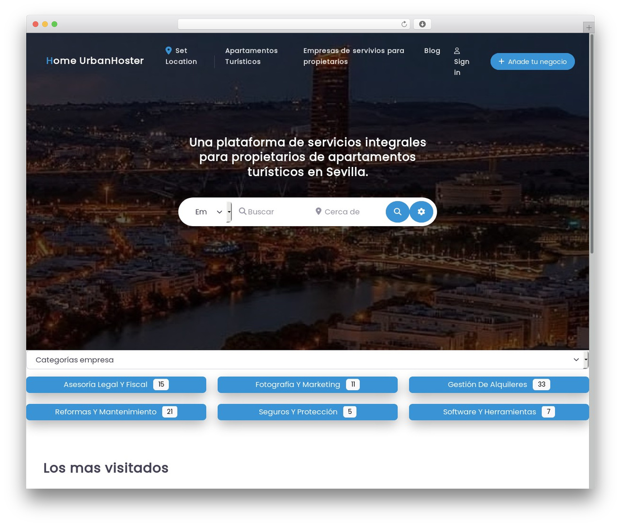 BlockStrap WordPress theme - sevillaapartamentos.com