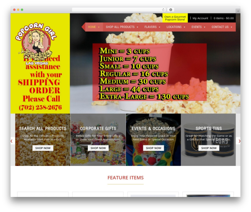 Fun WordPress Theme WordPress theme - popcorngirlvegas.com