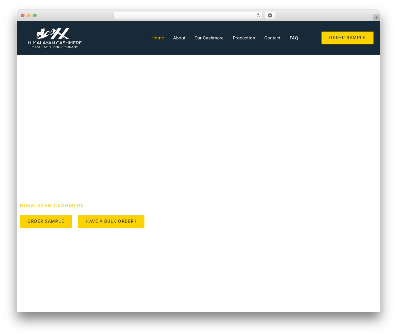 Hello Elementor WordPress theme - himalayancashmere.com