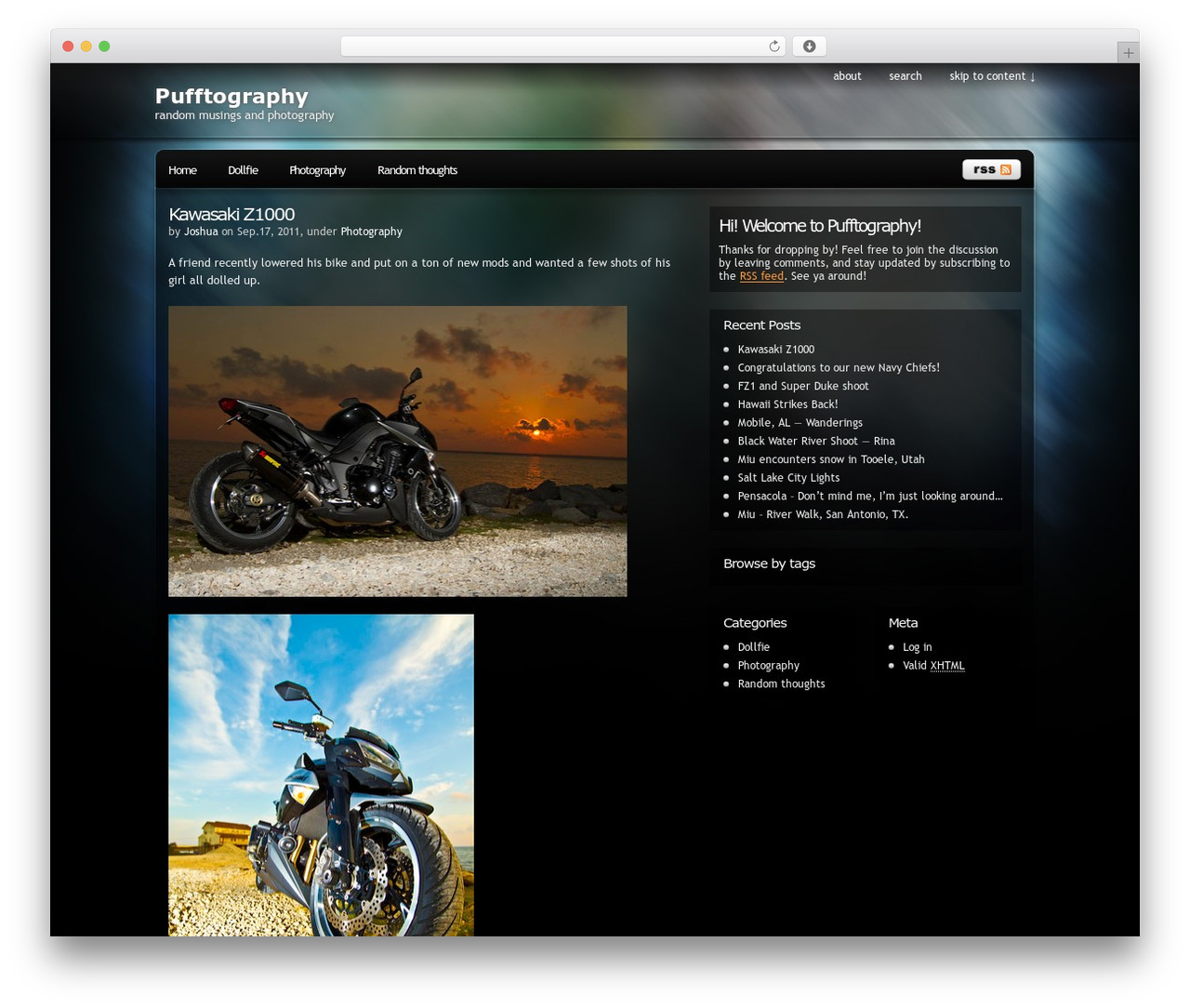 Pixel theme WordPress - pufftography.com