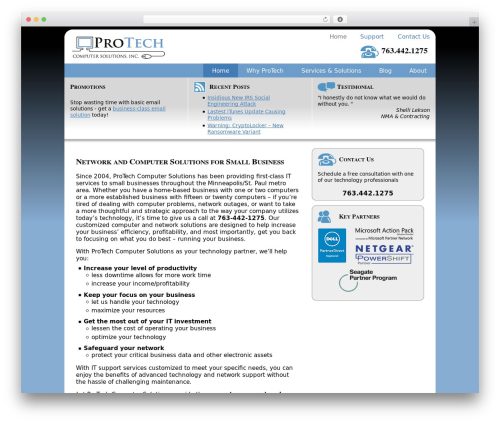 ProTech WordPress theme - protechcomputersolutions.com