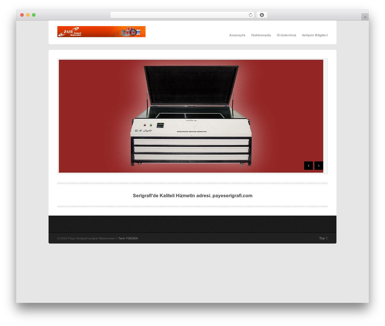 WordPress theme Bizz - payeserigrafi.com