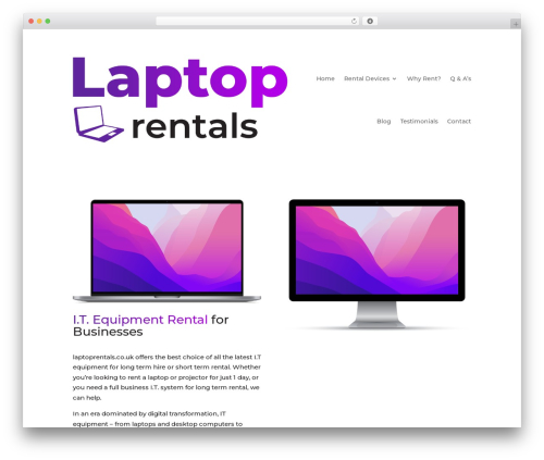 Divi WordPress theme - laptoprentals.co.uk