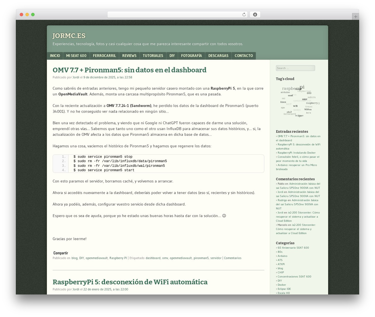 F2 WordPress theme - jormc.es